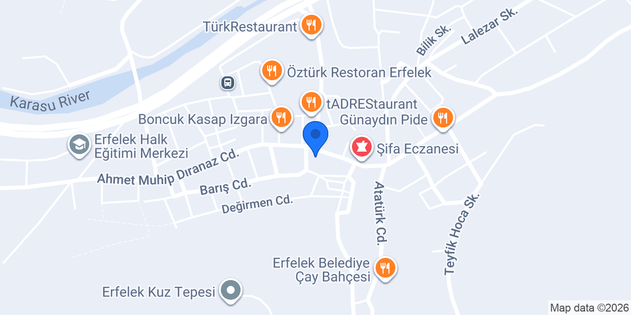 Erfelek Veteriner Kliniği konumu