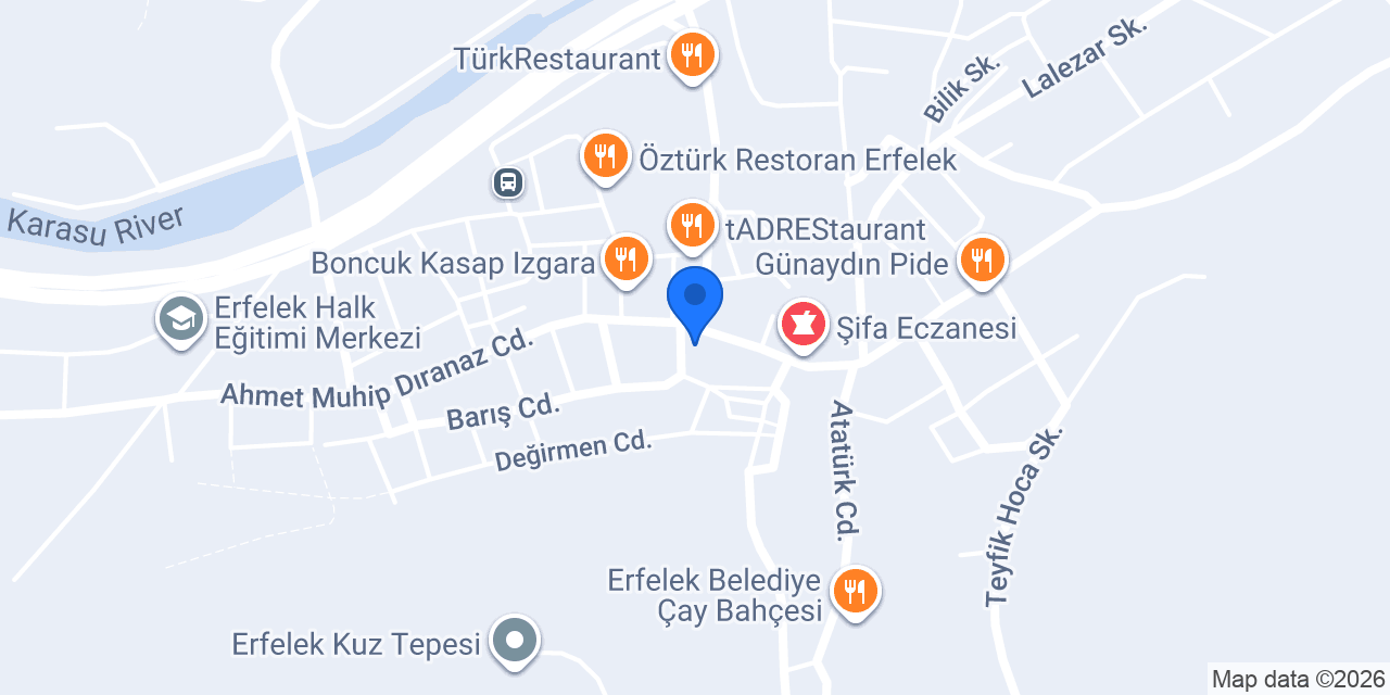 Sinop Erfelek Taksi konumu