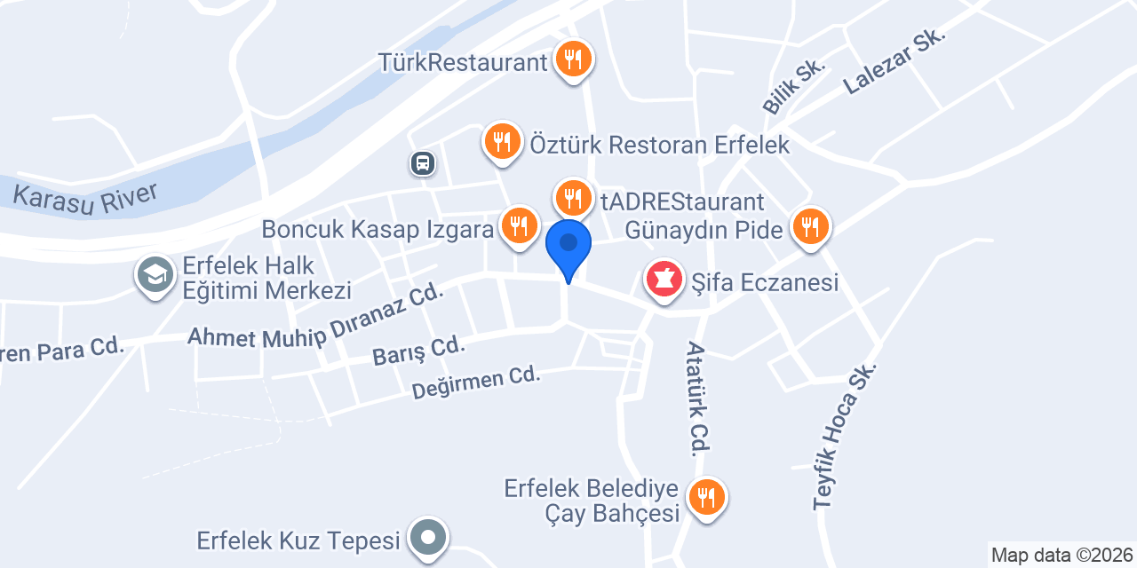 Erfelek Akasya Taksi konumu