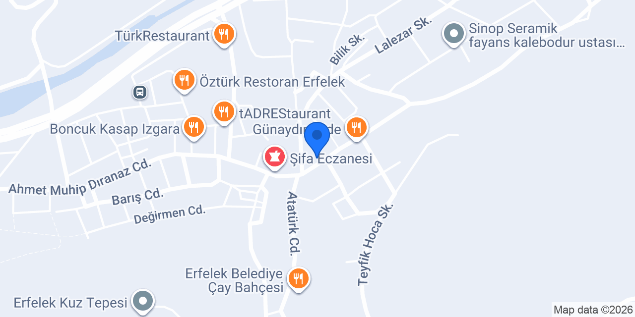 Özen Pastanesi konumu