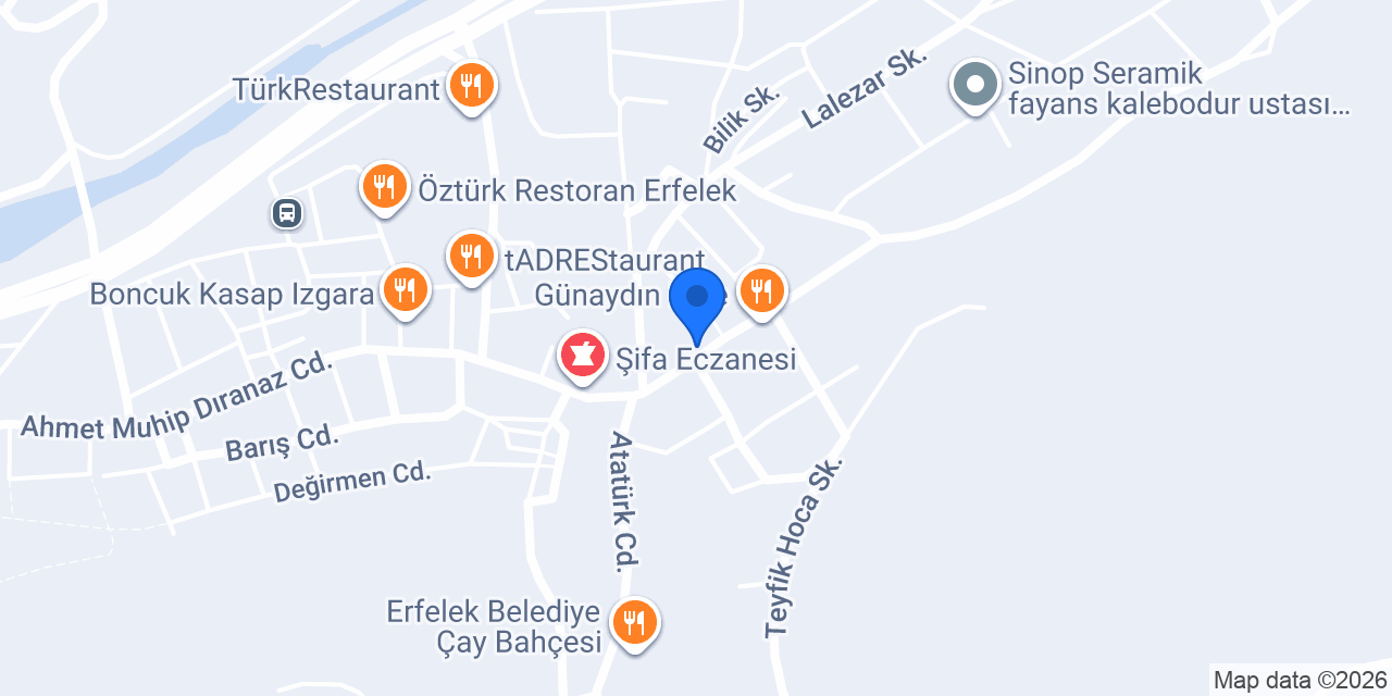 DEFNE Pastanesi konumu