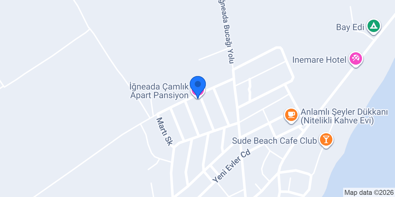 İğneada Çamlık Apart Pansiyon konumu