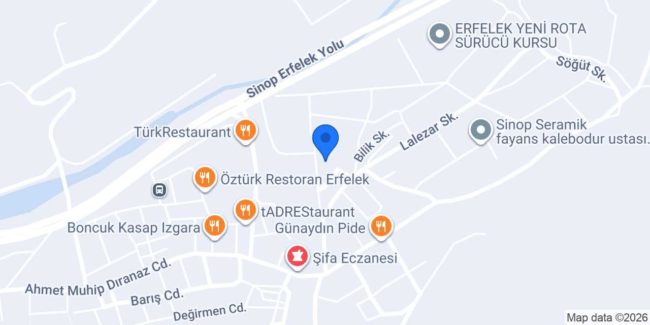 Erfelek Tarım Kredi Kooperatifi konumu