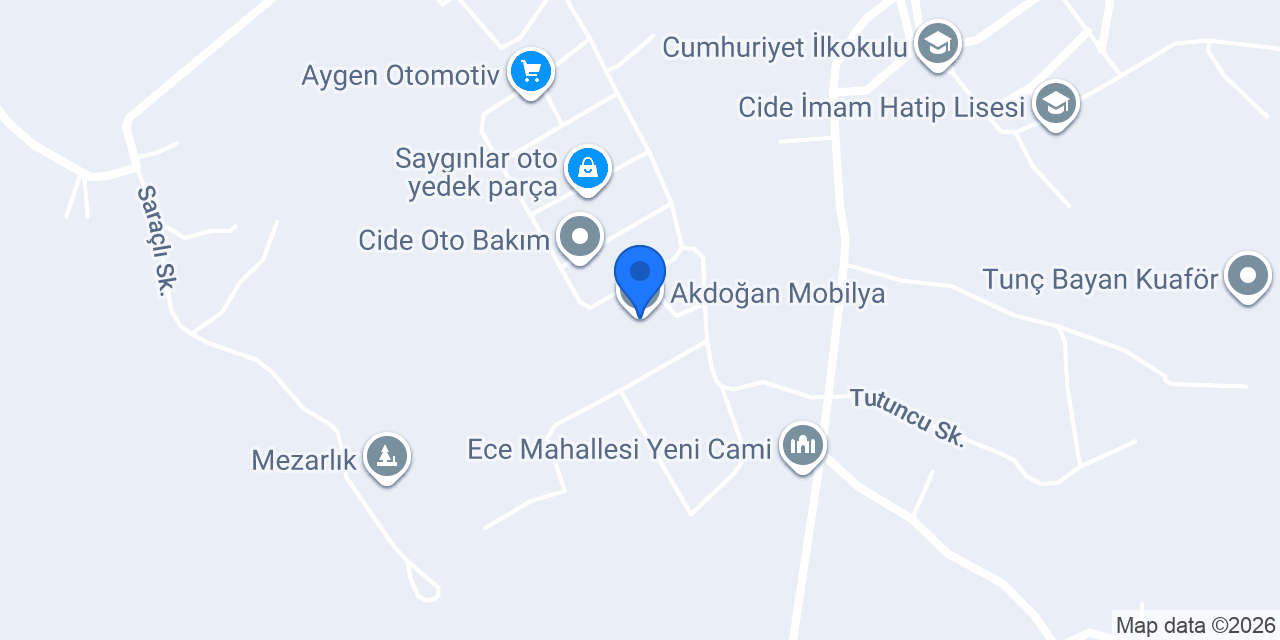 Akdoğan Mobilya konumu