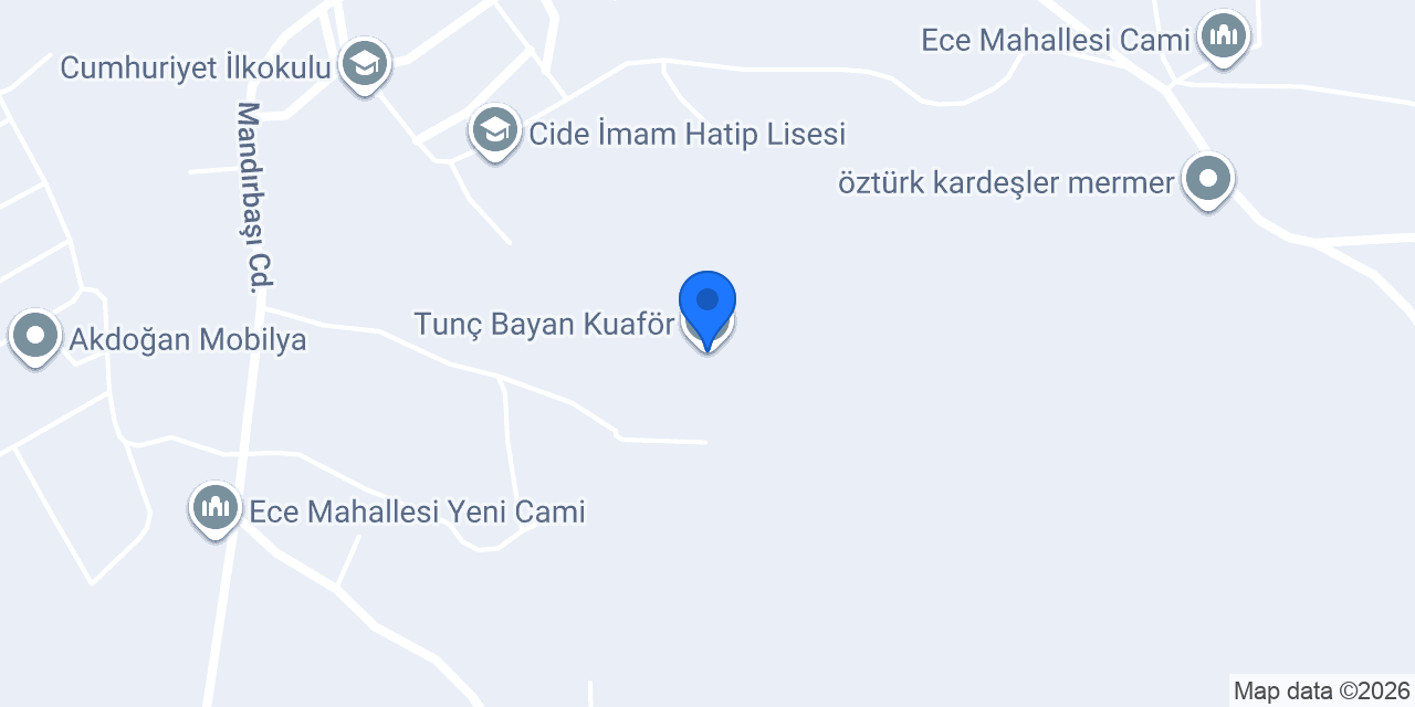Tunç Bayan Kuaför konumu
