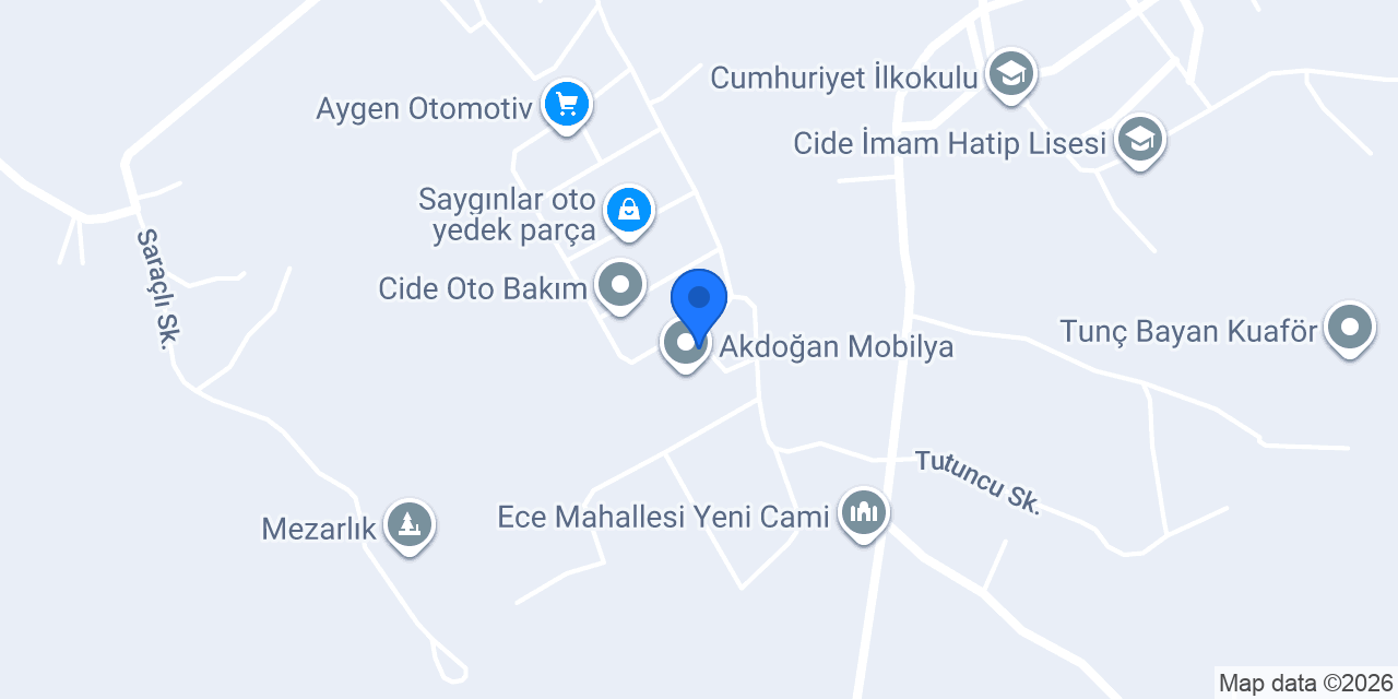 Aknur Orman Ürünleri konumu