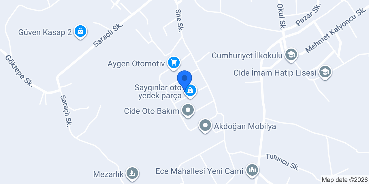 Arda Oto Boya konumu