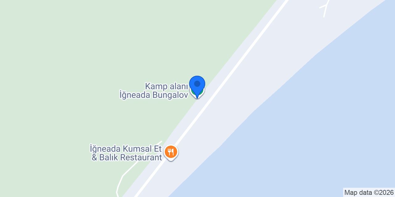 Kamp alanı İğneada Bungalov konumu