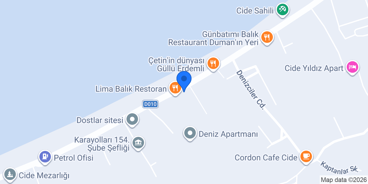 Yakamoz Aile Çay Bahçesi konumu
