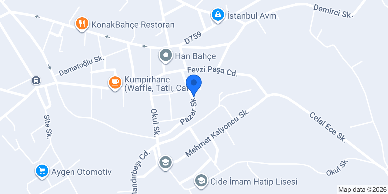Aygün Veteriner Kliniği konumu