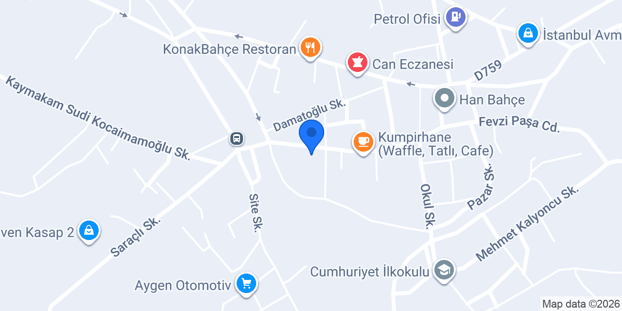 Artı otomotiv cide konumu