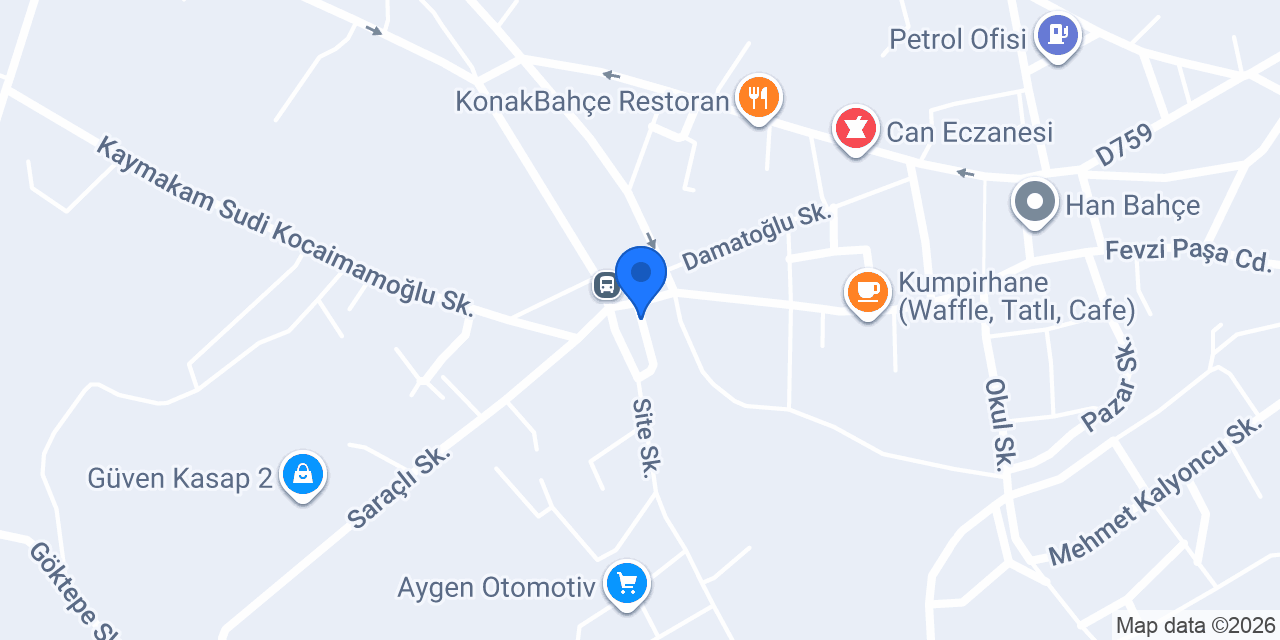 Yeni Tekel Bayi konumu