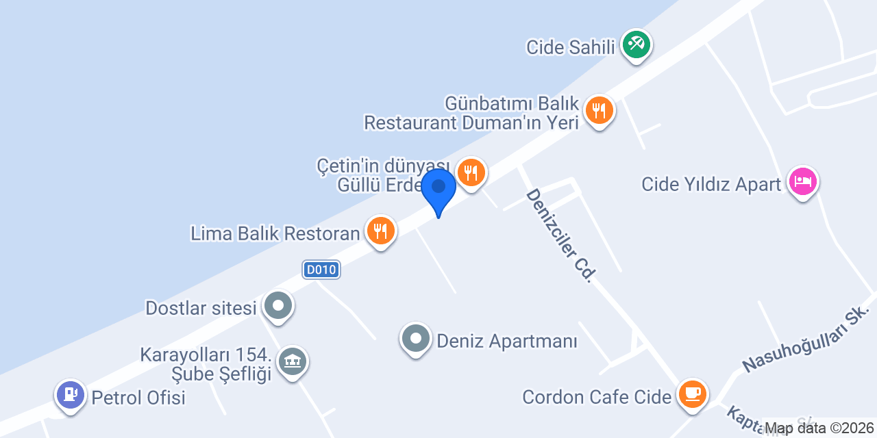 Canberk Aile Pansiyonu konumu