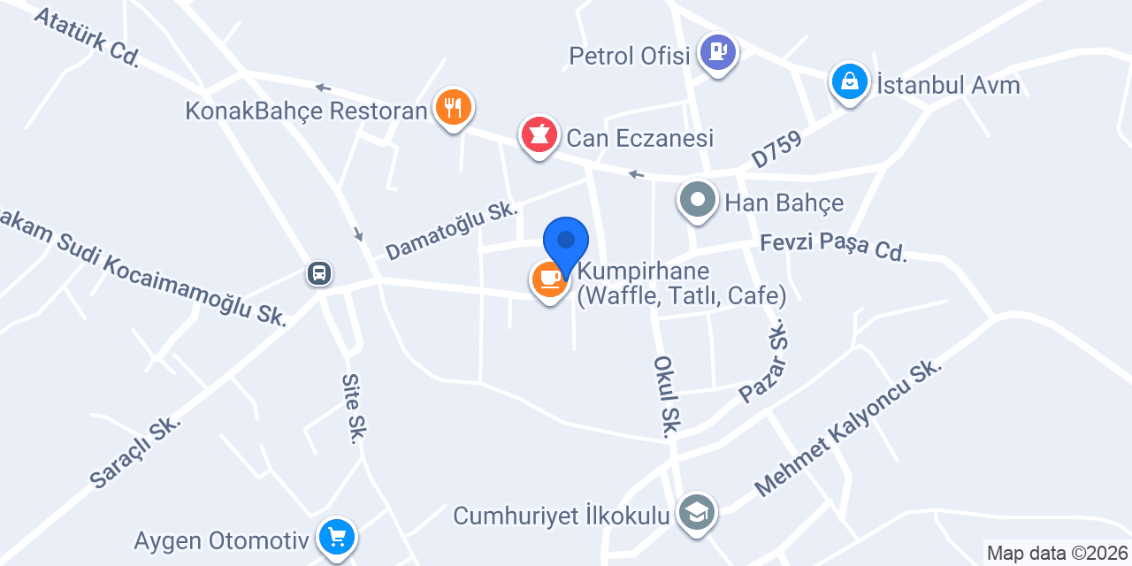 Özan Orman Ürünleri ve yapı malzemeleri konumu