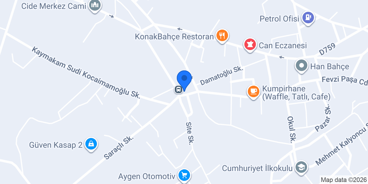 Cide Kargo konumu