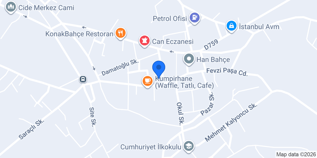 Ziraat Bankası-cide Şubesi konumu