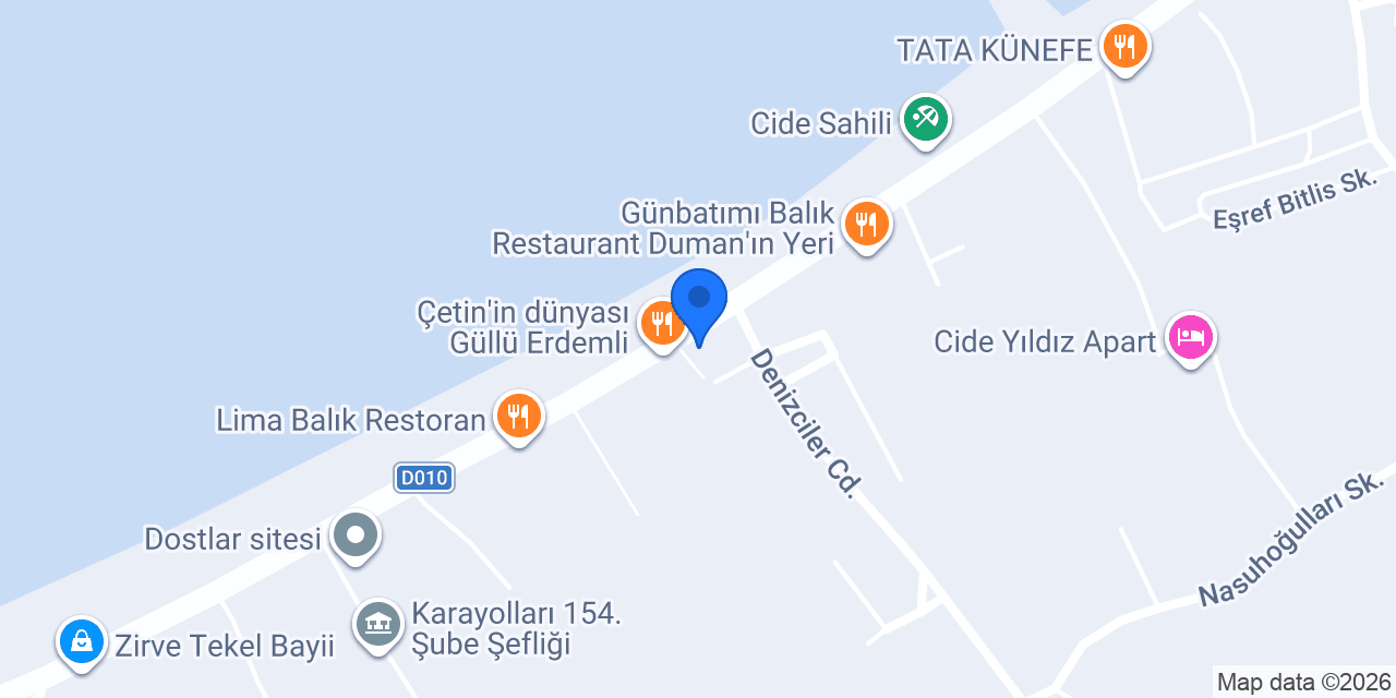 Yelken Cafe konumu