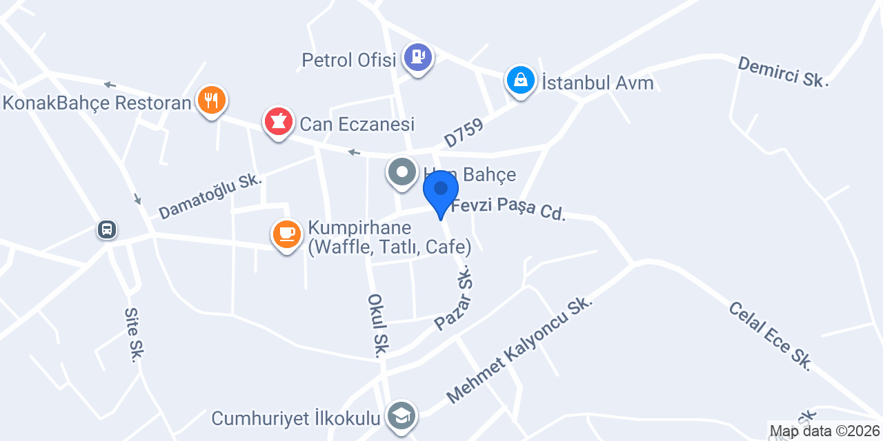 Hacılar Elektrik konumu