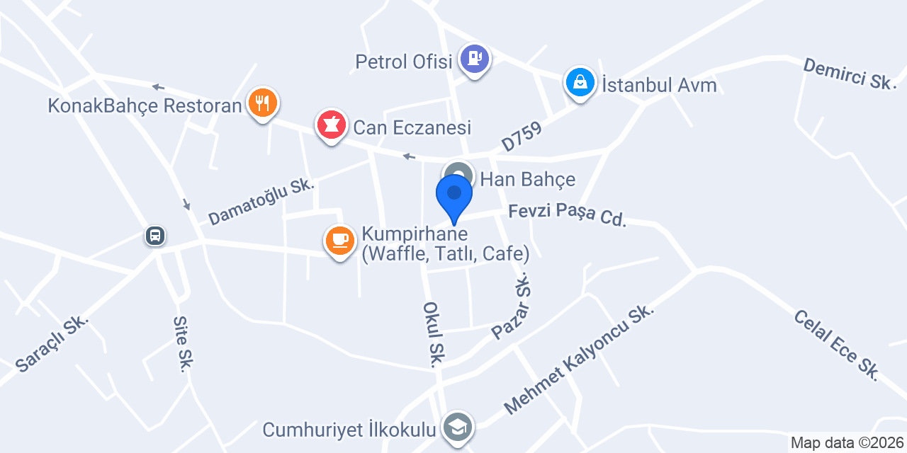 Gizem Mobilya ve Aksesuar konumu