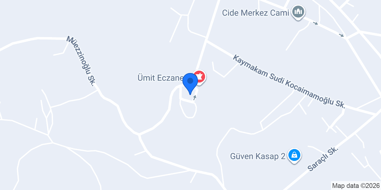 Cide Toplum Sağlığı Merkezi konumu