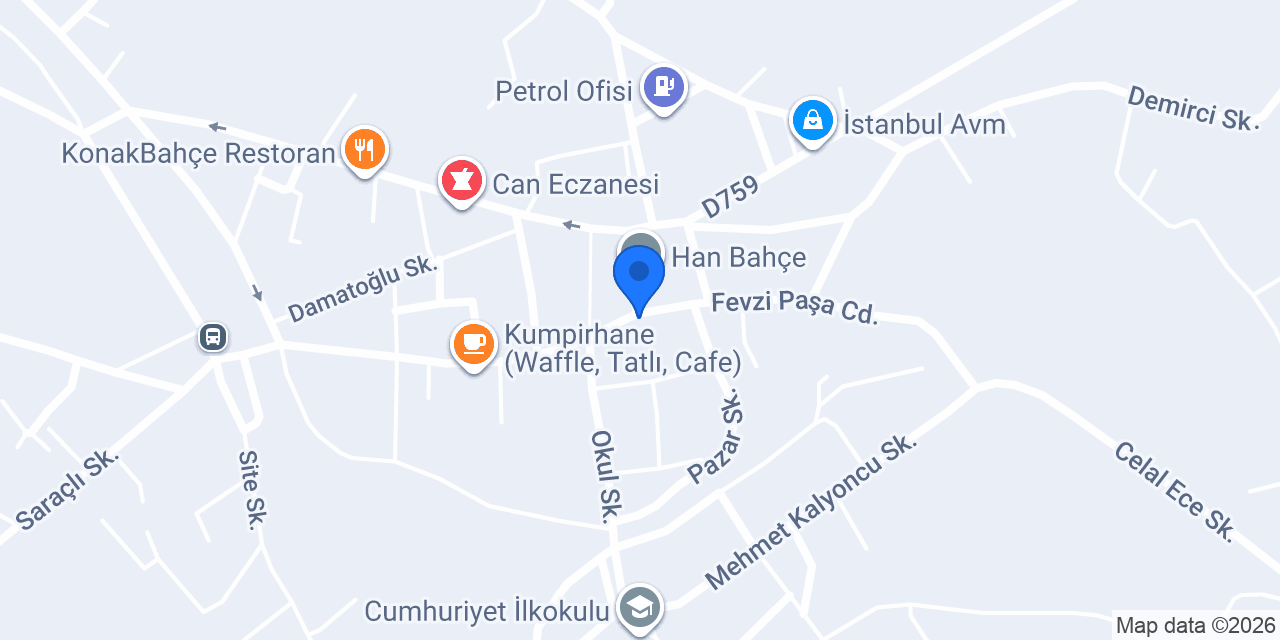 Sevil Çeyiz Evi konumu