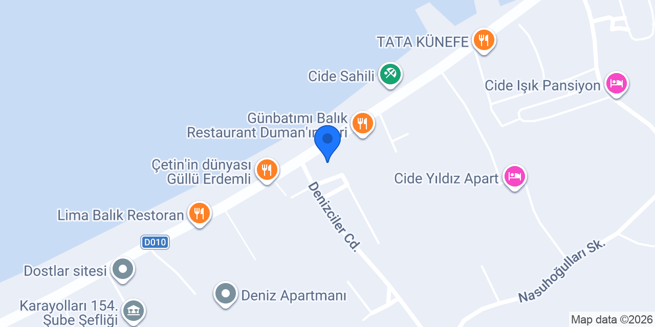 Cide Güven Kasap Pansiyonları konumu