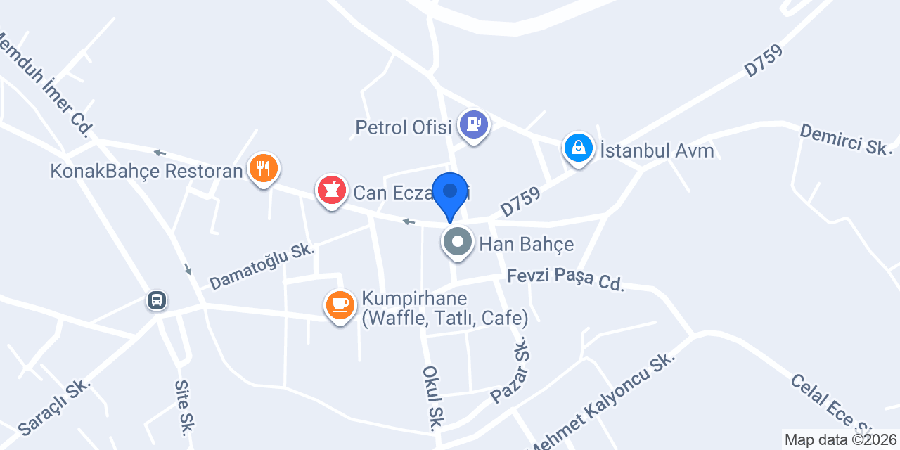 Çetinkaya Mobilya konumu
