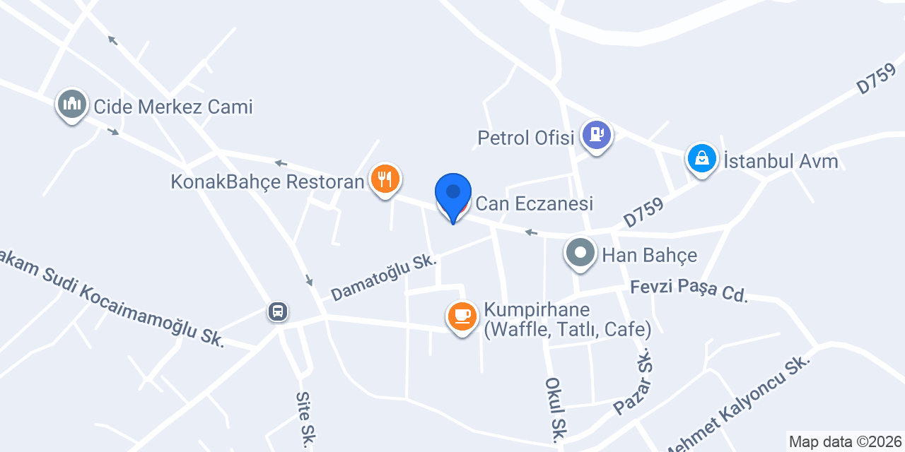 Can Eczanesi konumu