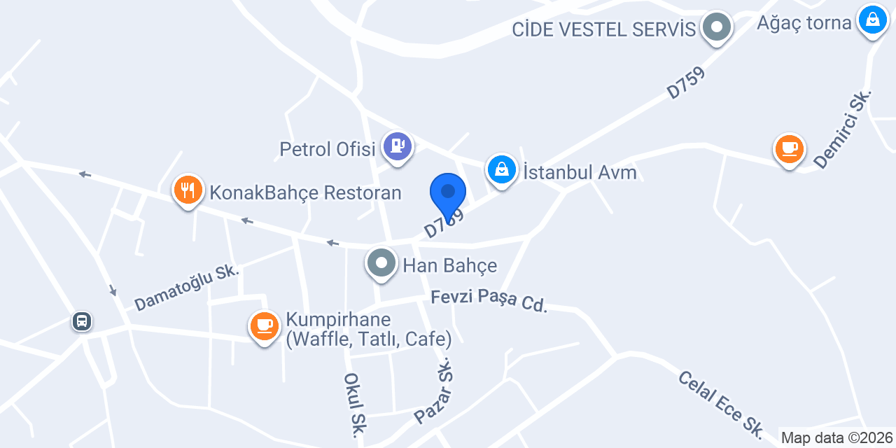 Havuzbaşı Taksi Durağı konumu