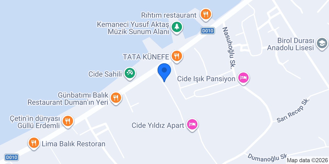 İzgi Pansiyon konumu