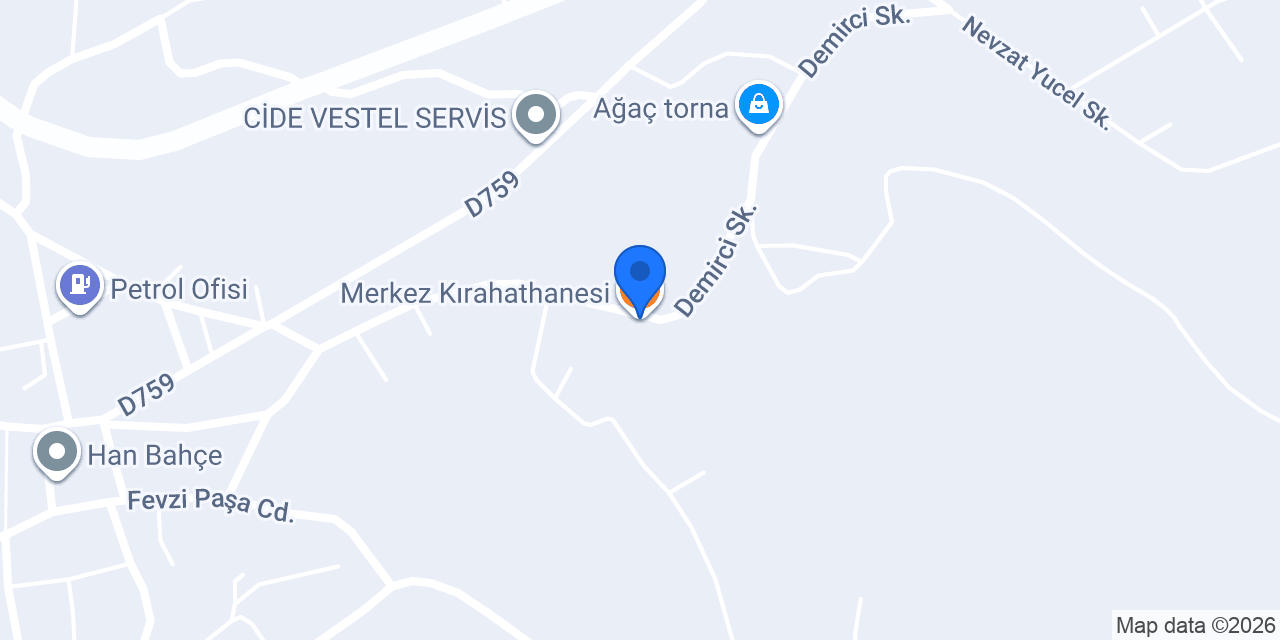 Merkez Kırahathanesi konumu