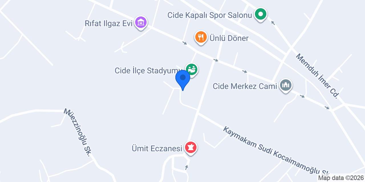 Cide İlçe Milli Eğitim Müdürlüğü konumu