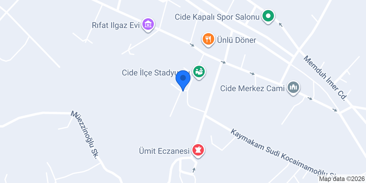 Cide Öğretmenevi konumu