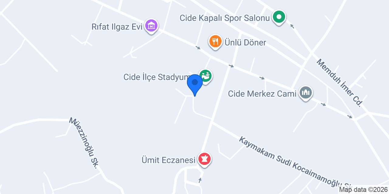 Cide Kaymakamlığı konumu