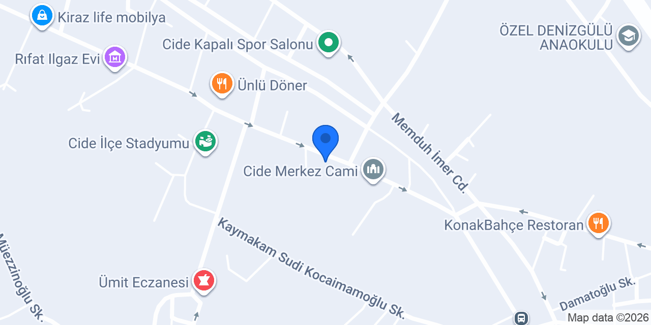 Cide köfte evi konumu