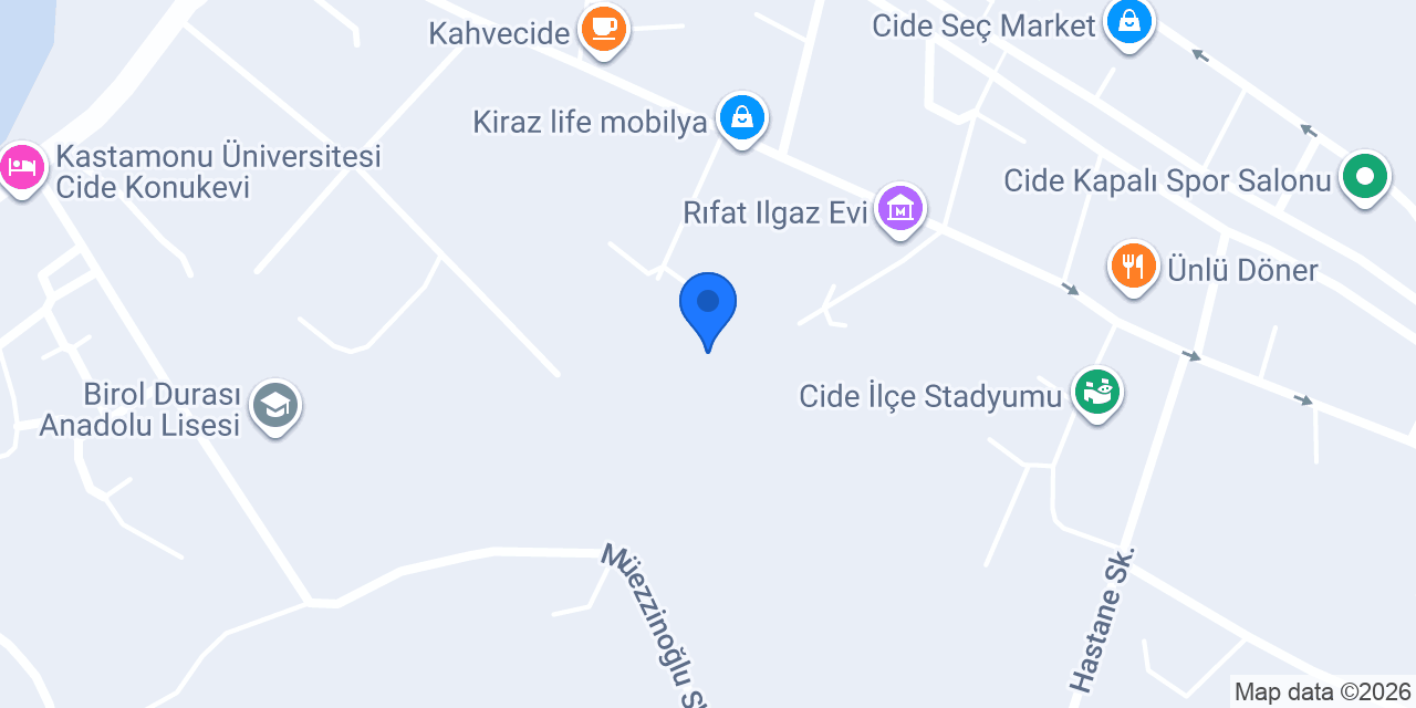 Asaf OTOMOTİV CİDE konumu