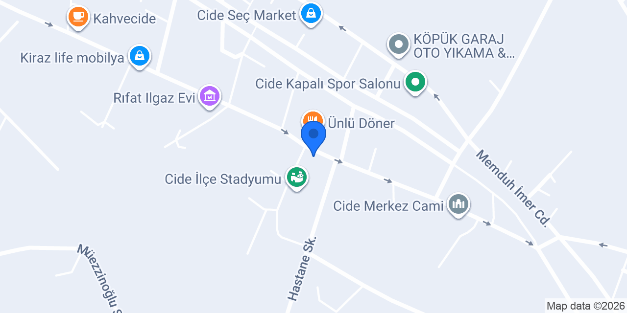 Cide Halk Eğitim Merkezi konumu
