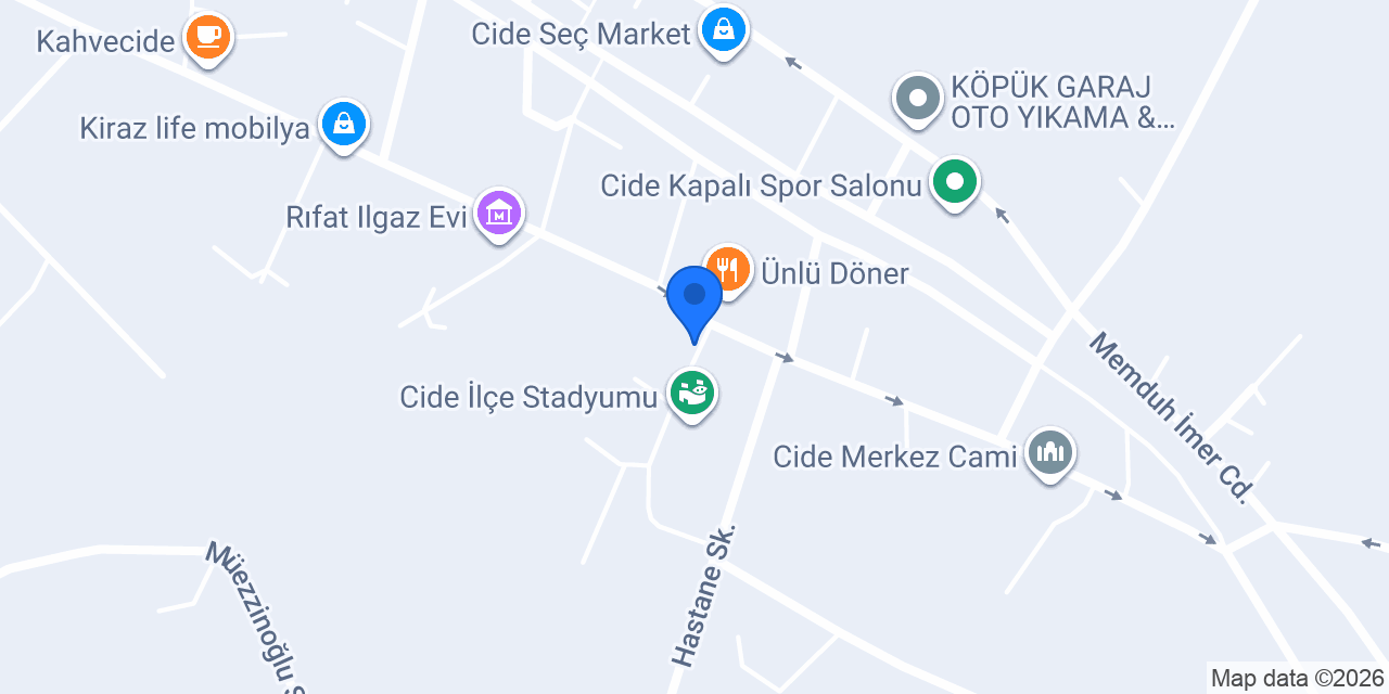 Cide Demirtaş Emlak konumu