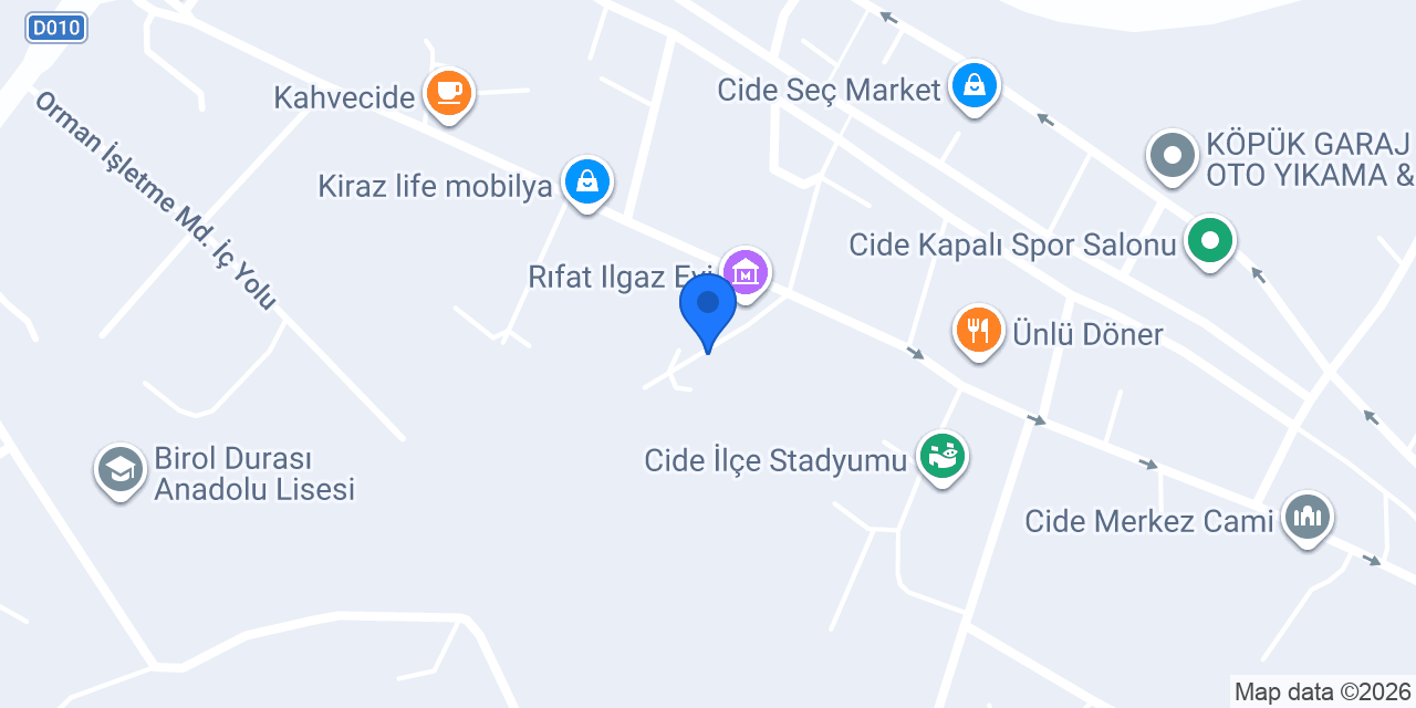 Cide Kar Nakliyat Lojistik konumu