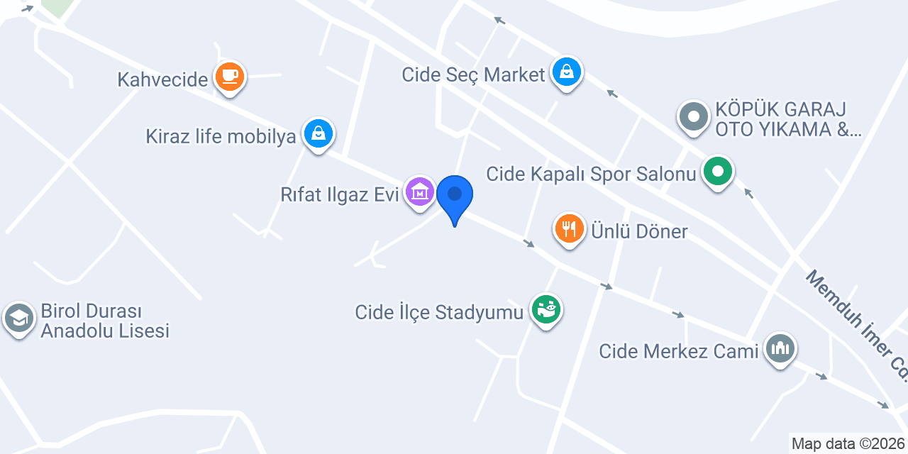 Maraş Dondurma - Cide (Mükremin Usta) konumu