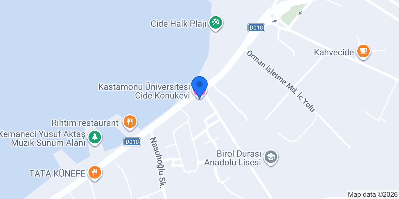 Kastamonu Üniversitesi Cide Konukevi konumu
