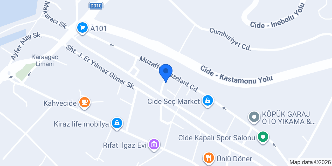 Cide Baysal spot konumu