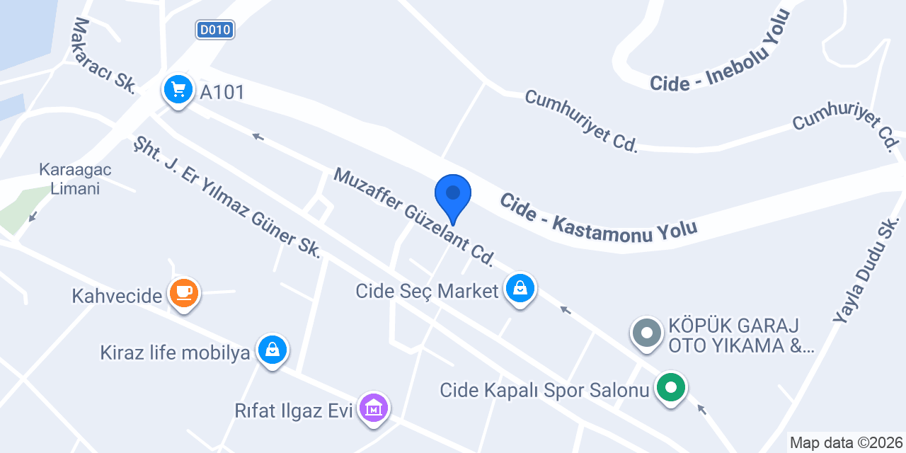 Cide tesisat sucu Fatih konumu