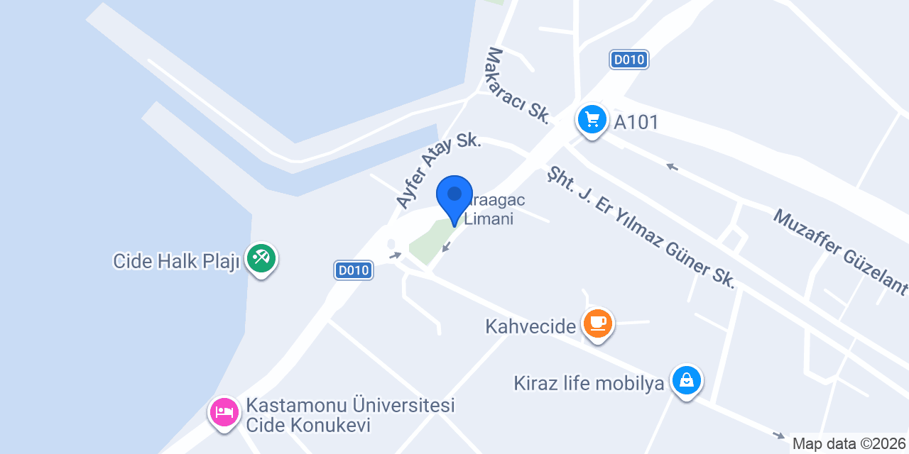 Yeşilçam Çay Bahçesi Cide konumu