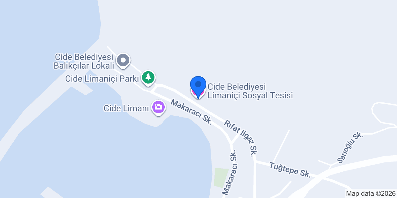Cide Belediyesi Limaniçi Sosyal Tesisi konumu