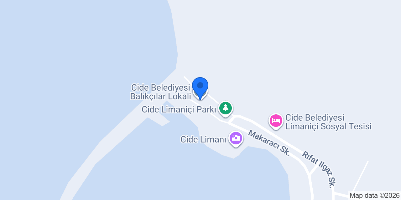 Cide Belediyesi Balıkçılar Lokali konumu