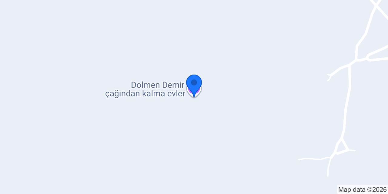 Dolmen Demir çağından kalma evler konumu