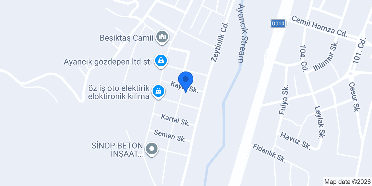 Özbek Oto Elektrik konumu