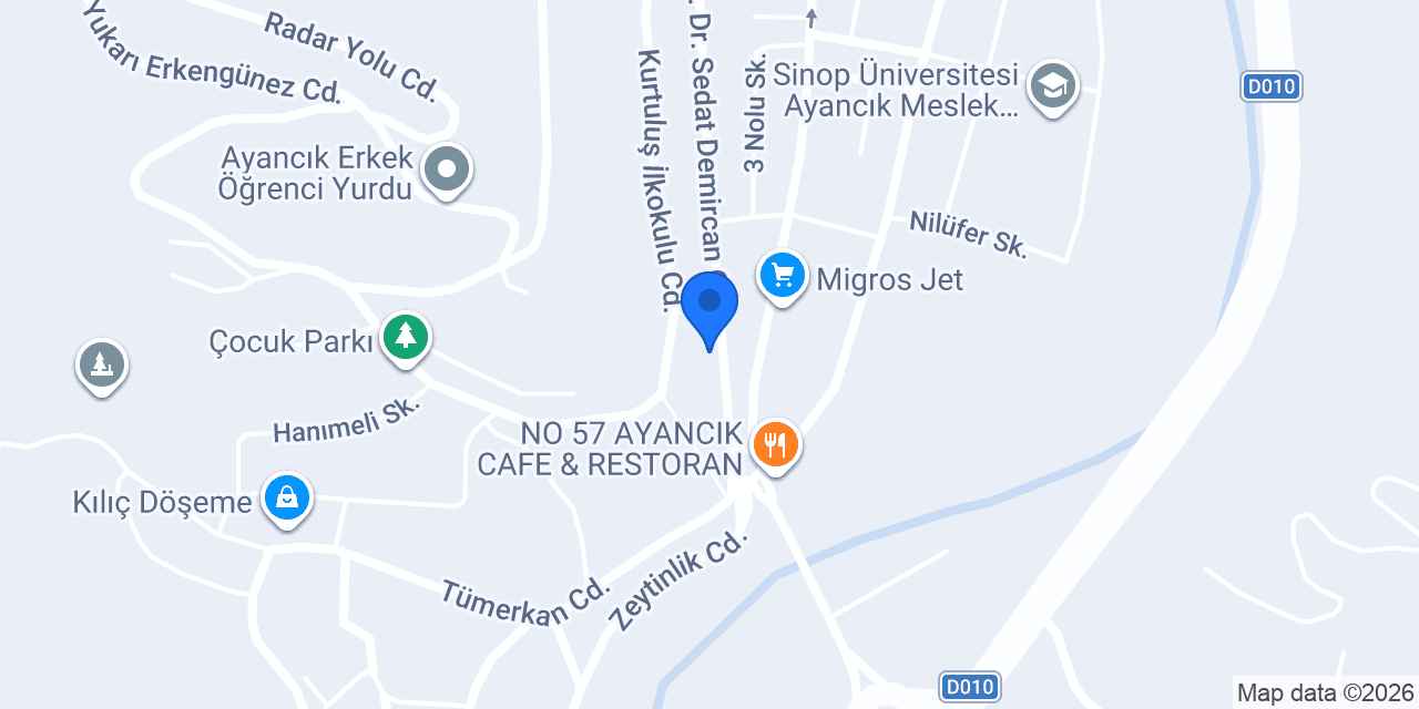 Ayancık Seç Market konumu