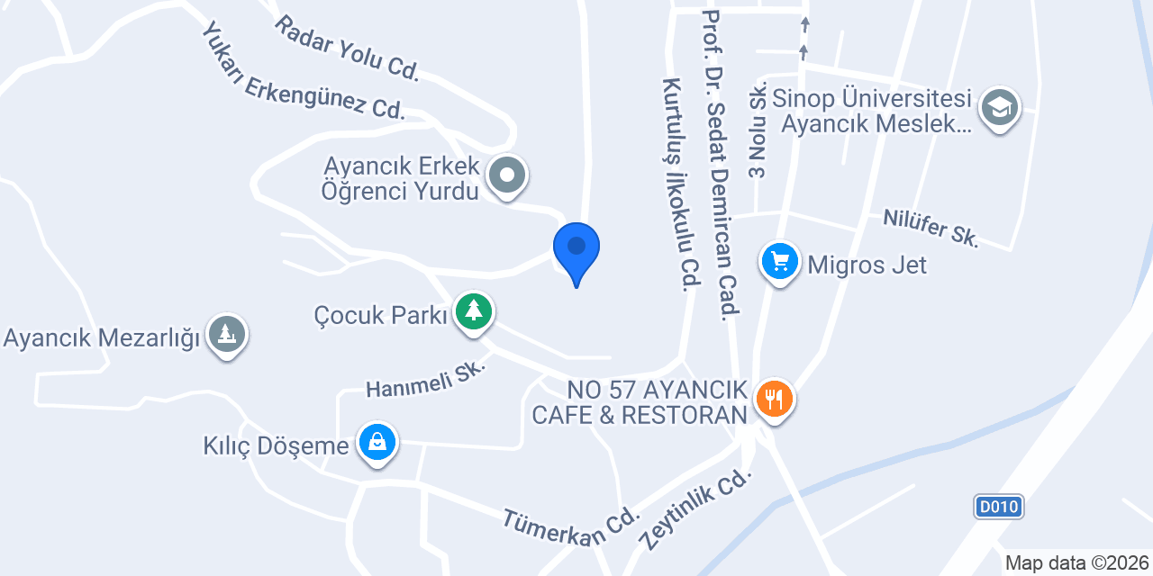 Ayancık Hacamat konumu